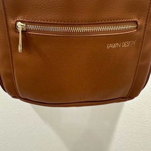 Fawn Design Cognac Original Brown diaper bag backpack infant baby newborn - Picture 2 of 9